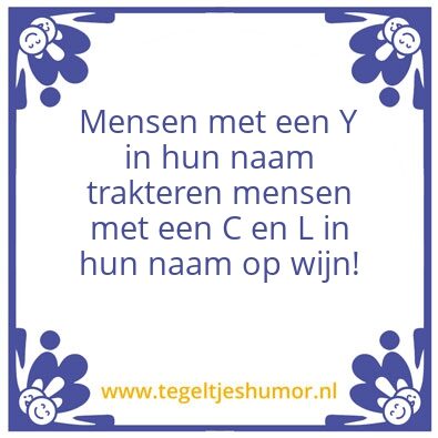 Tegeltje: Y