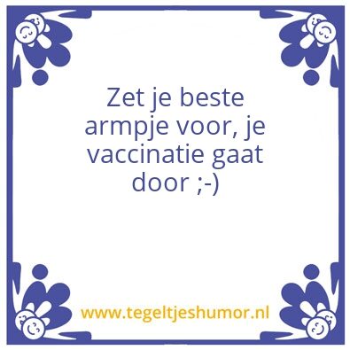 Tegeltje: vaccianatie
