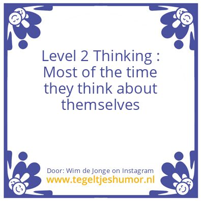Tegeltje: Level 2 Thinking