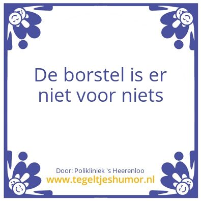 Tegeltje: Toitelborstel