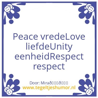Tegeltje: Plur