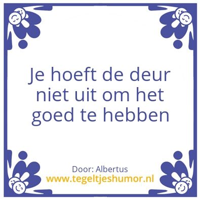 Tegeltje: Thuis