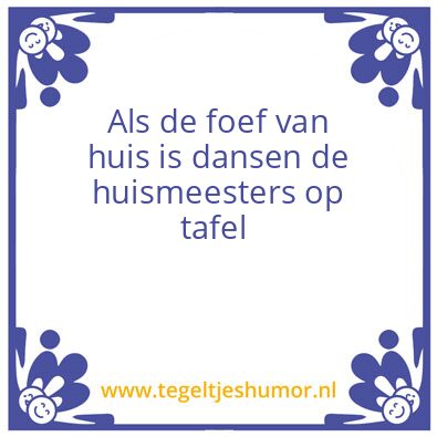 Tegeltje: Foefie