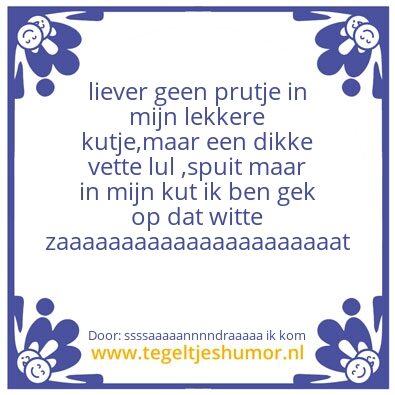 Tegeltje: aaahhh