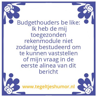 Tegeltje: zucht