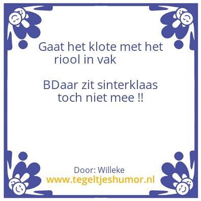 Tegeltje: Sinterklaas