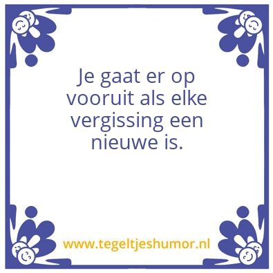 Tegeltje: Vergissing