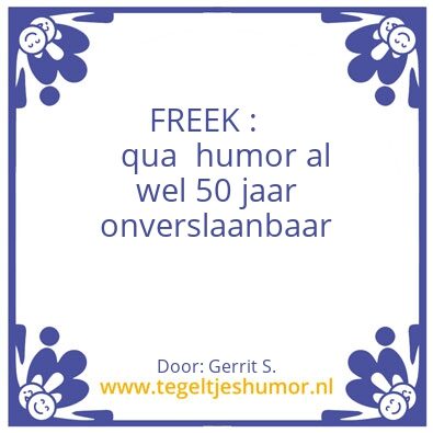 Tegeltje: Ik ben Gerrit.