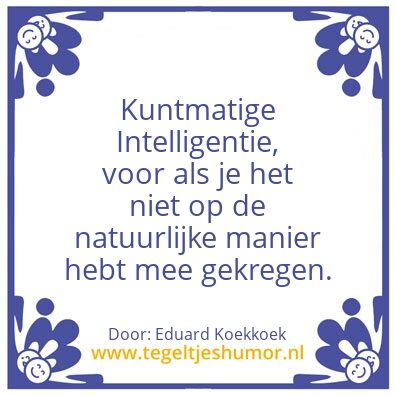 Tegeltje: AI