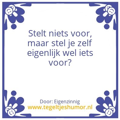 Tegeltje: Kijk eerst naar jezelf