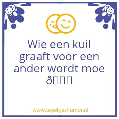 Tegeltje: Kuil