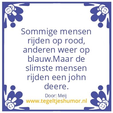 Tegeltje: John deere
