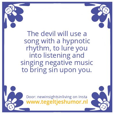 Tegeltje: Hereby you curse yourself