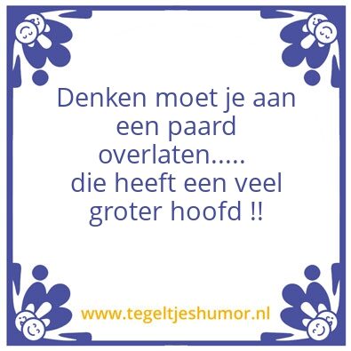 Tegeltje: Paard