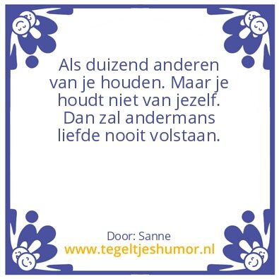 Tegeltje: Sanne