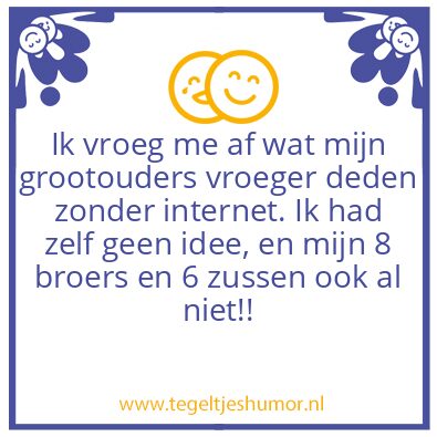 Tegeltje: Zonder internet