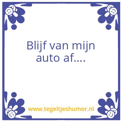 Tegeltje: Auto