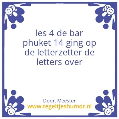 Tegeltje: Dictee