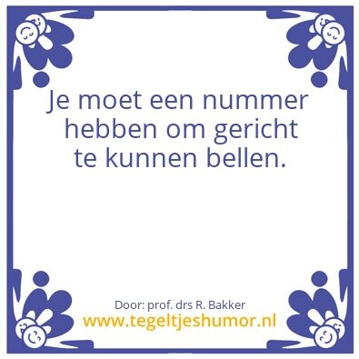 Tegeltje: Bakkeriaans