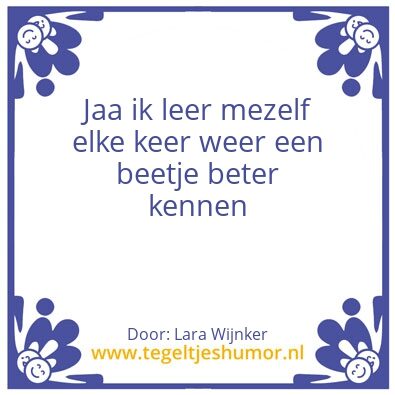 Tegeltje: Tegeltje