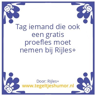 Tegeltje: Rijles+