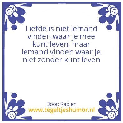 Tegeltje: Liefde