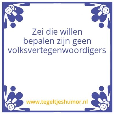 Tegeltje: Democratie