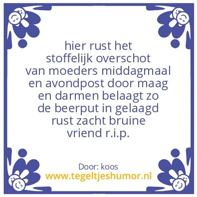 Tegeltje: r.i.p.