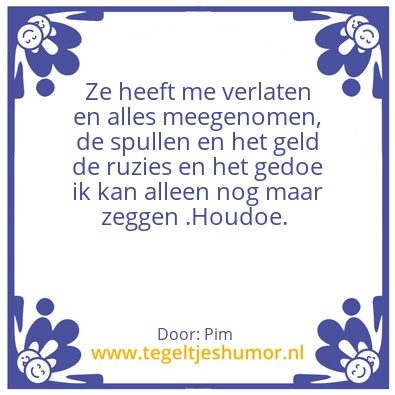 Tegeltje: Het verlies van een scheiding