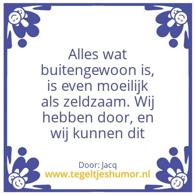 Tegeltje: Buitengewoon