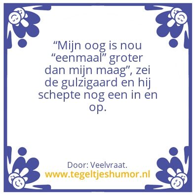 Tegeltje: Werk voor diÃ«tisten.