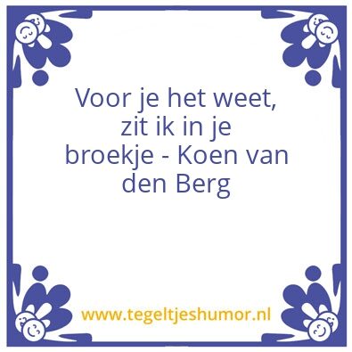 Tegeltje: Koen