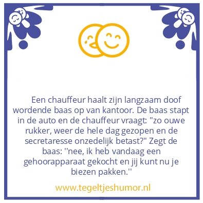 Tegeltje: Chauffeur