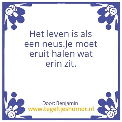 Tegeltje: Neus