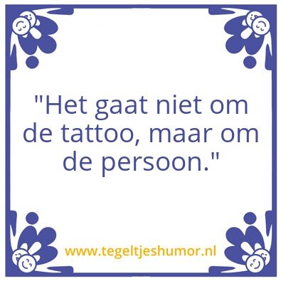 Tegeltje: Tatttoo