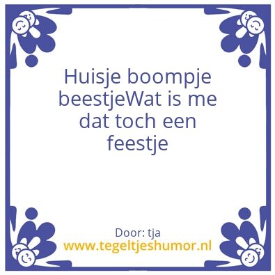 Tegeltje: huis