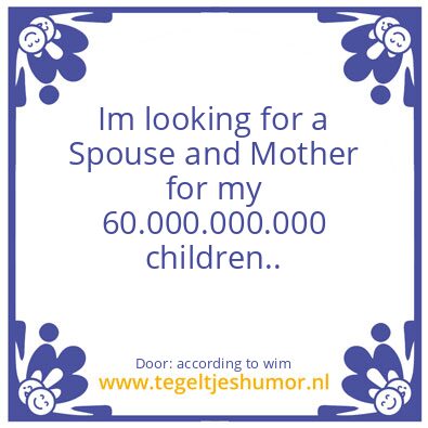 Tegeltje: A Mother for my Children.