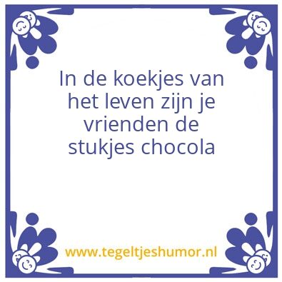 Tegeltje: Chocola