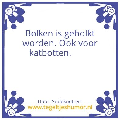 Tegeltje: Bolk