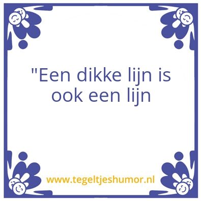 Tegeltje: Traktatie