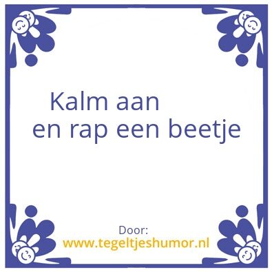 Tegeltje: Tegeltje