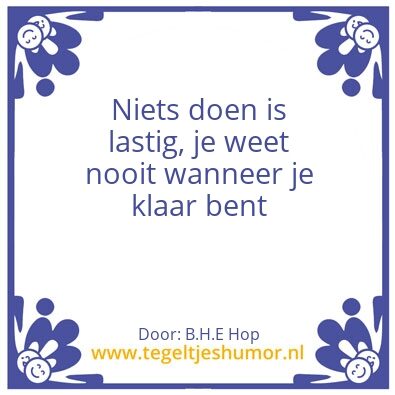 Tegeltje: Geintje