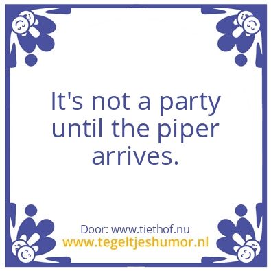 Tegeltje: Piper