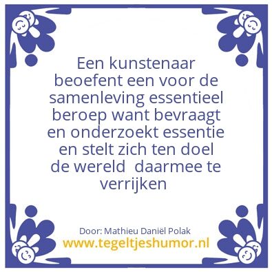 Tegeltje: Essentie