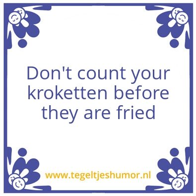 Tegeltje: Kroketten