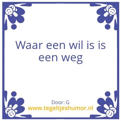 Tegeltje: Wil