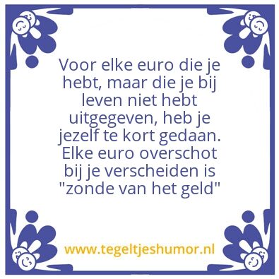 Tegeltje: Geld
