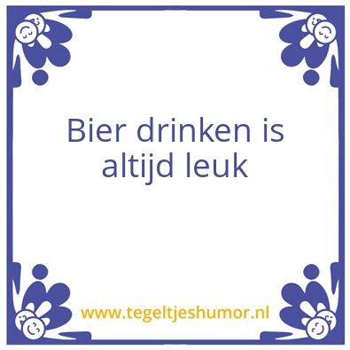 Tegeltje: Slobberbekken