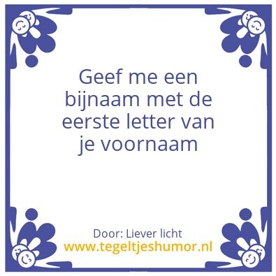 Tegeltje: Omdat het donker wordt