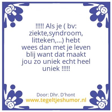Tegeltje: dit is belangrijk